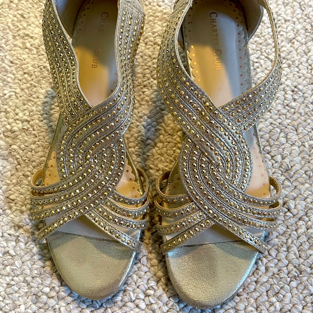 Charter Club Sandals Size 7M - Gold & Silver tones